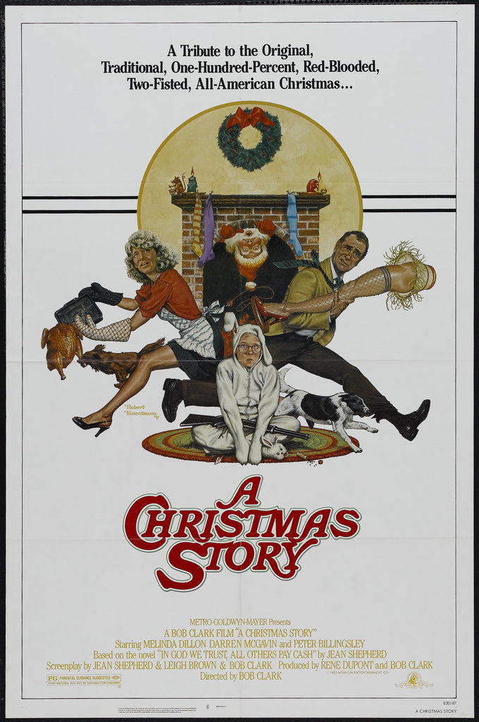 An original movie poster for the film A Christmas Story