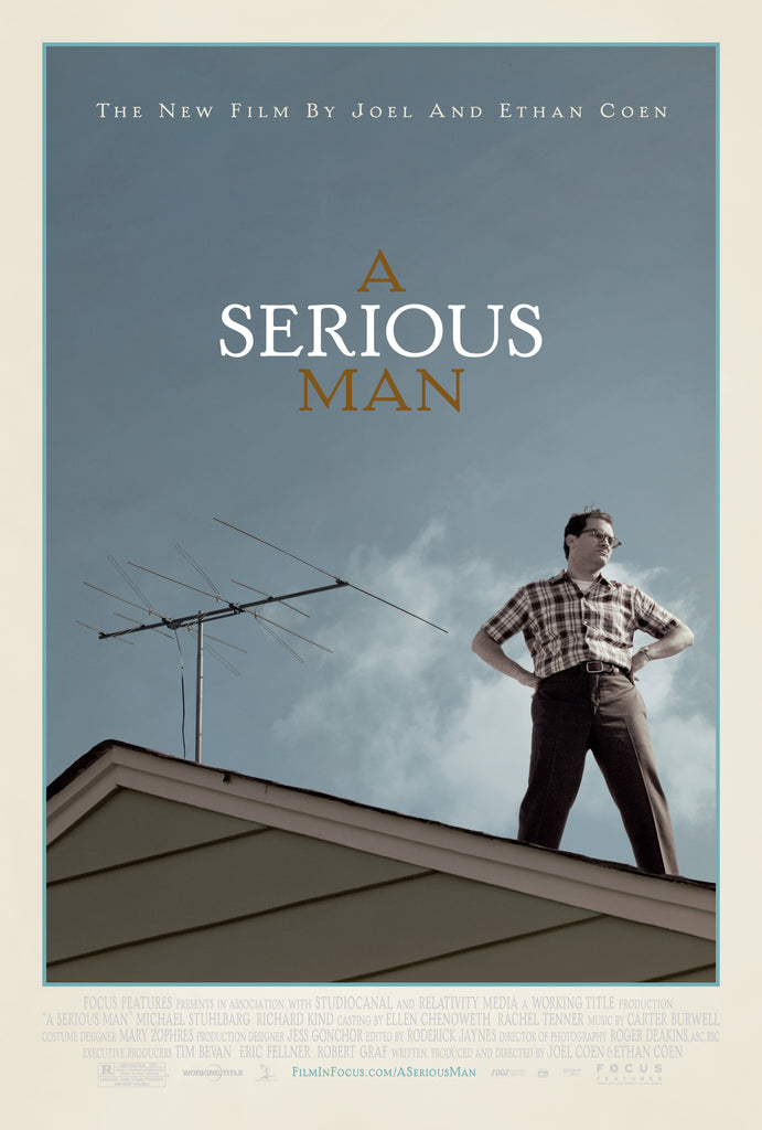 An original movie poster for the Coen Brothers film A Serious Man