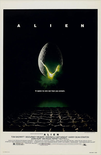 An original movie poster for the film Alien
