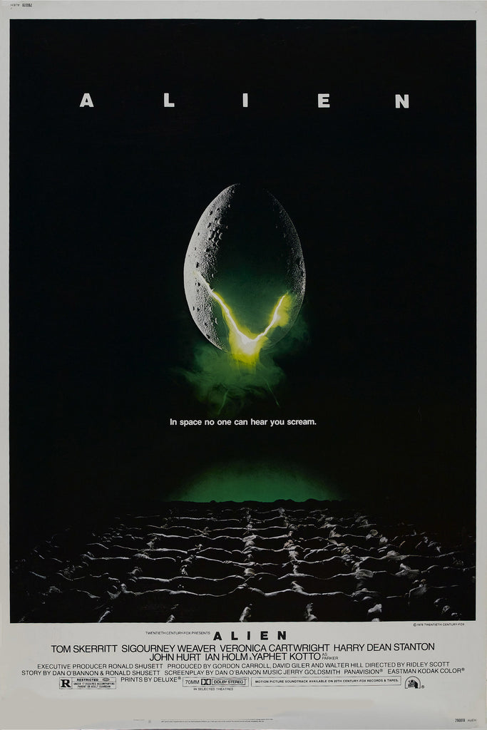 An original movie poster for the film Alien