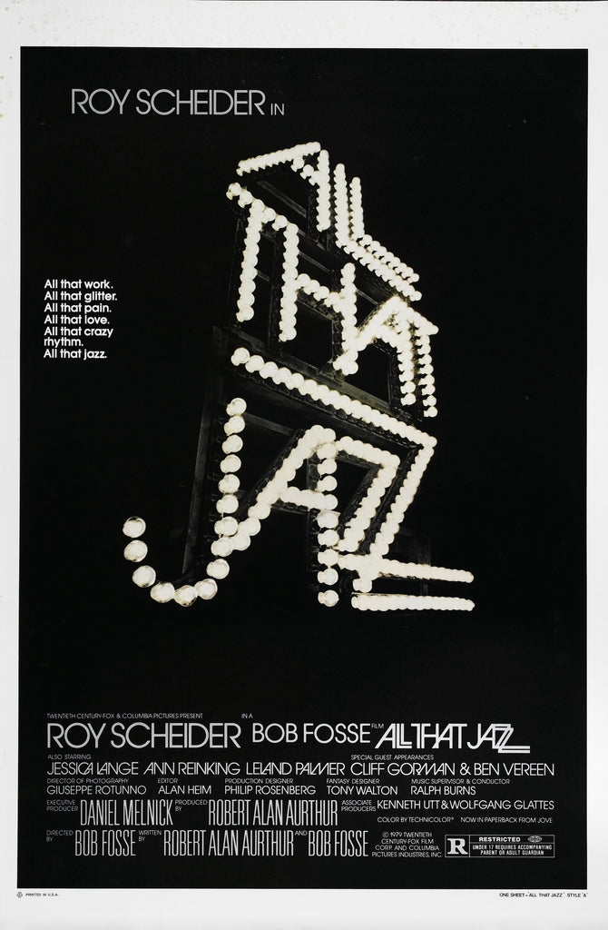 An original movie poster for the film All That Jazz