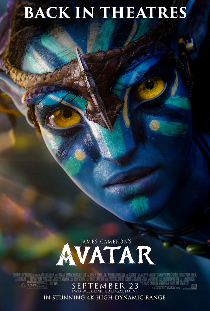 An original movie poster for the James Cameron film Avatar