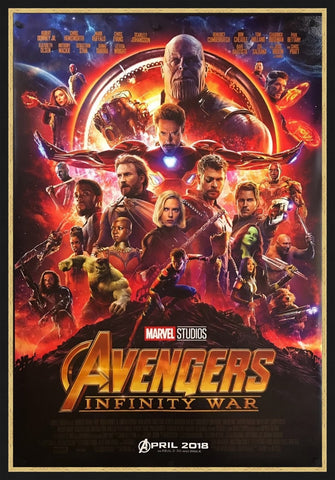 An original movie poster for the film Avengers Infinity War