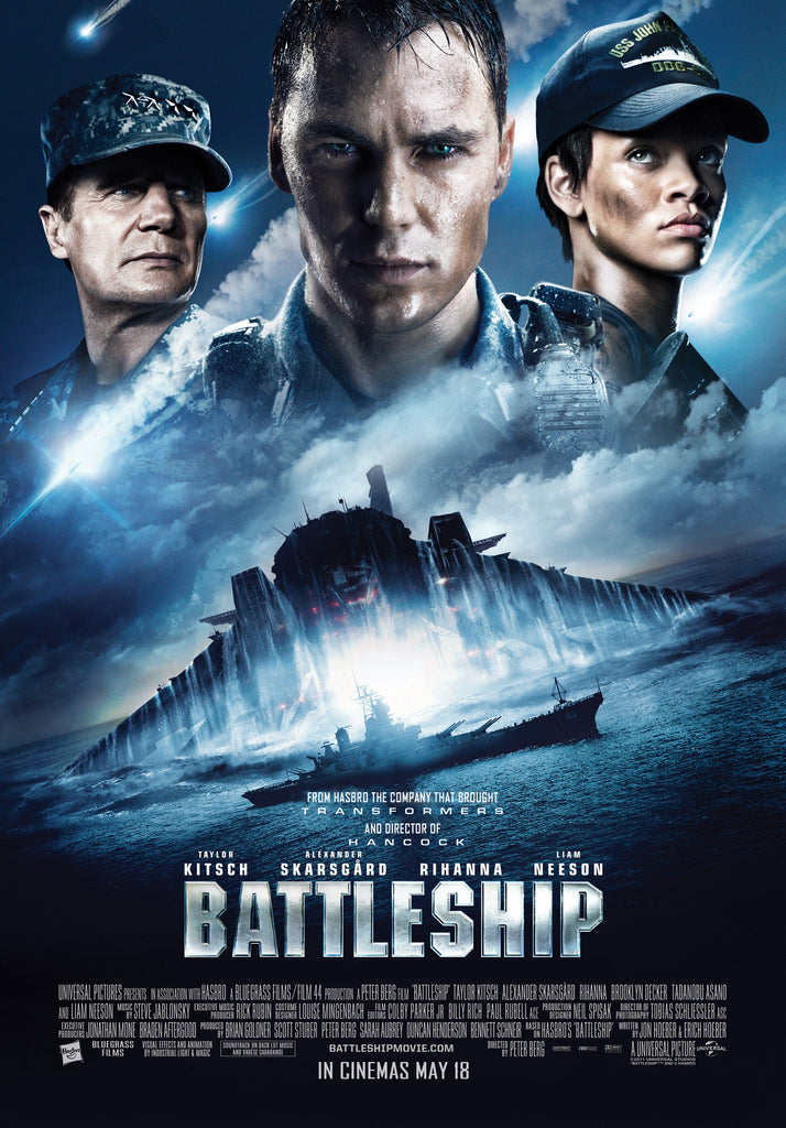 An original movie poster for the film Battleship