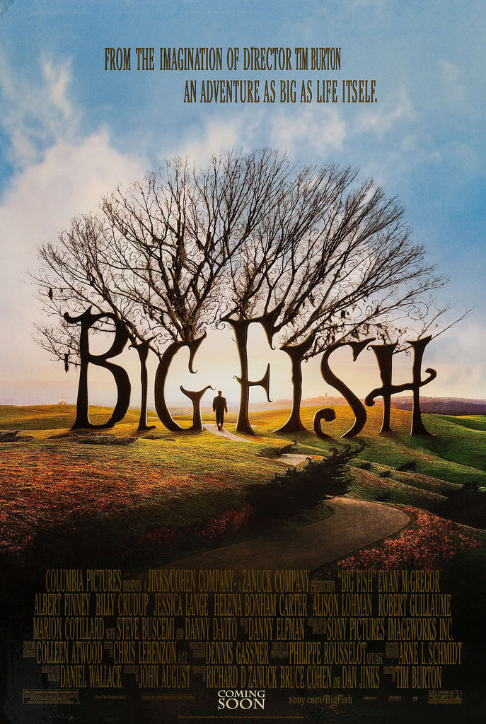 An original movie poster for the Tim Burton film Big Fish