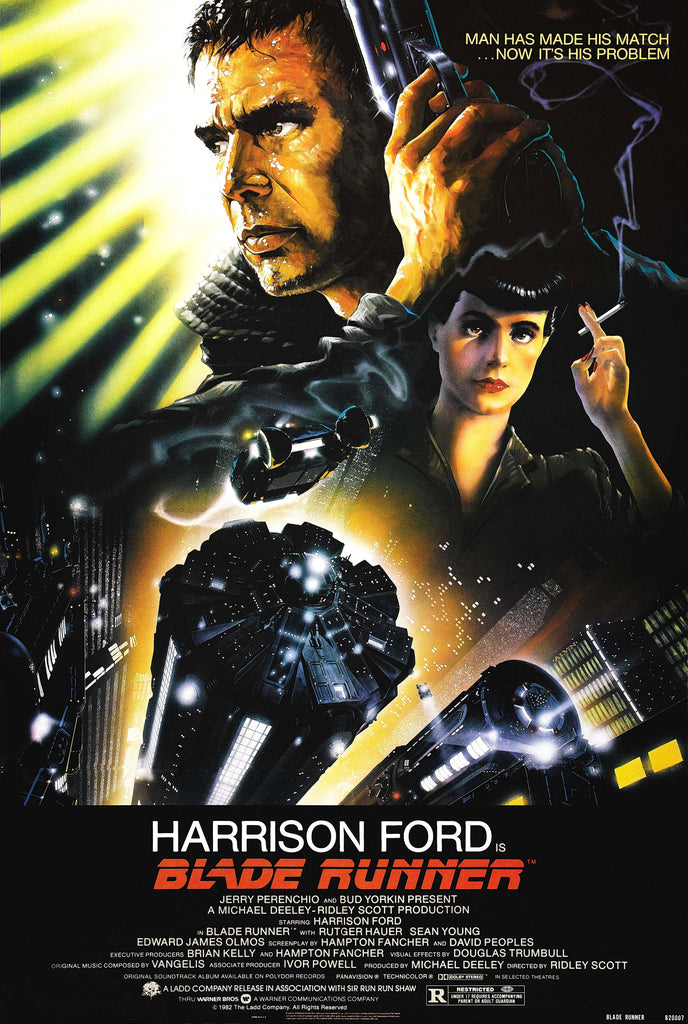 An original movie poster for the film Bladerunner