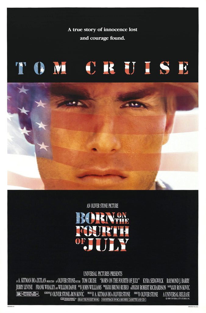 An original movie poster for the film Born On The Fourth Of July