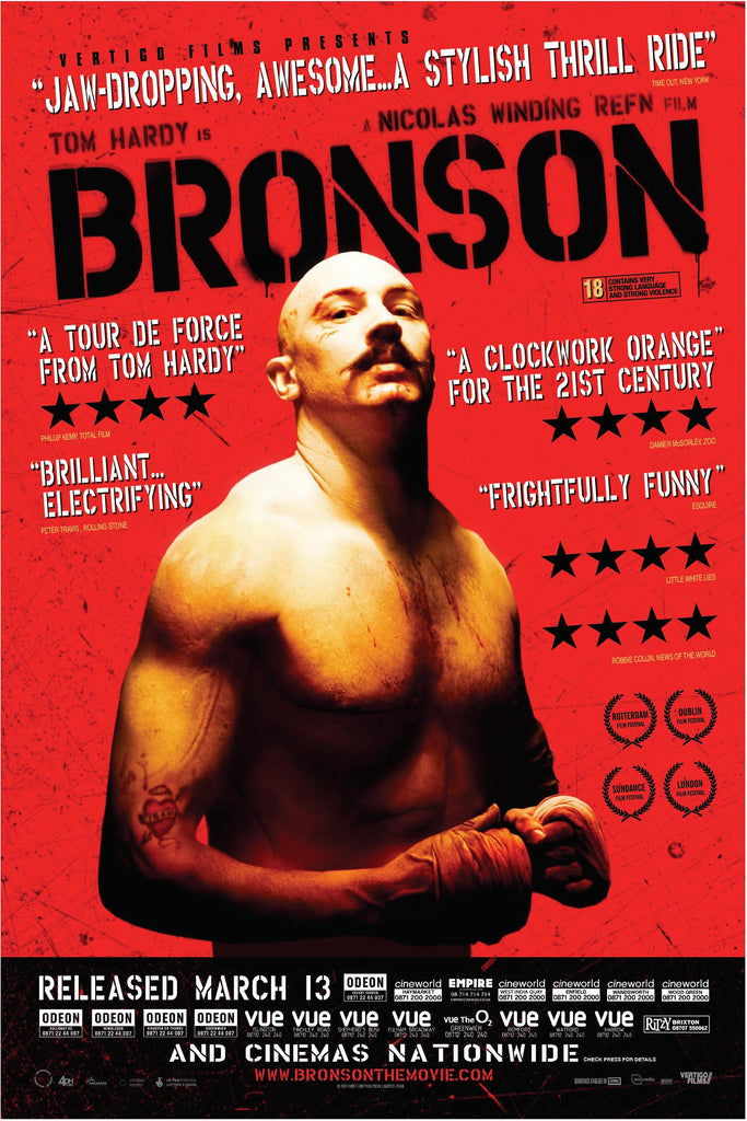 An original movie poster for the film Bronson