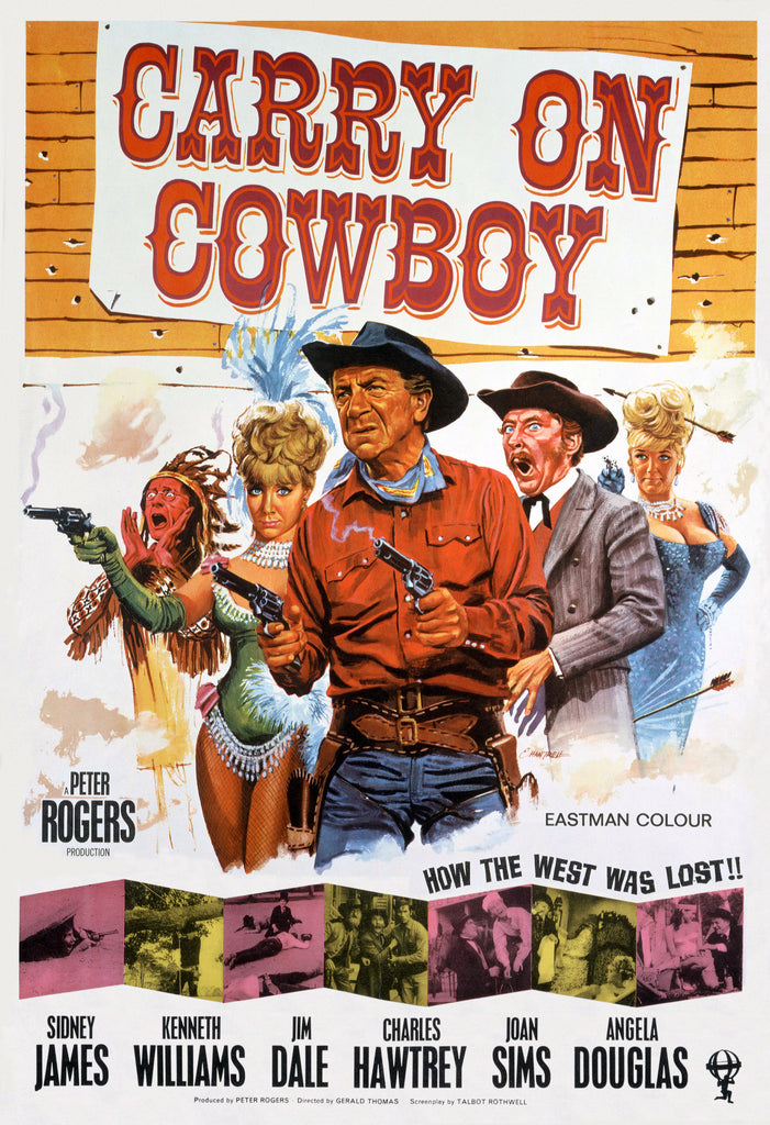 An original movie poster for the film Carry On Cowboy