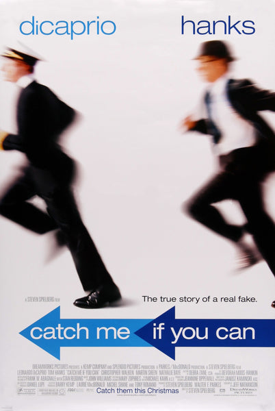 An original movie poster for the film Catch Me If You Can