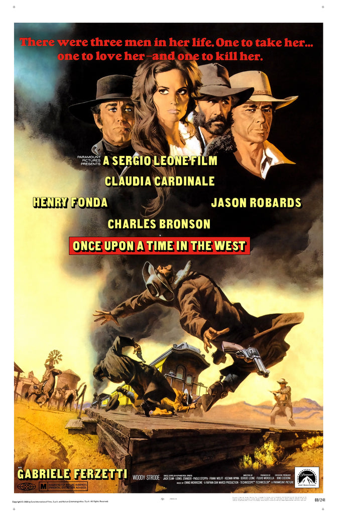 An original movie poster for the film Once Upon A Time In The West