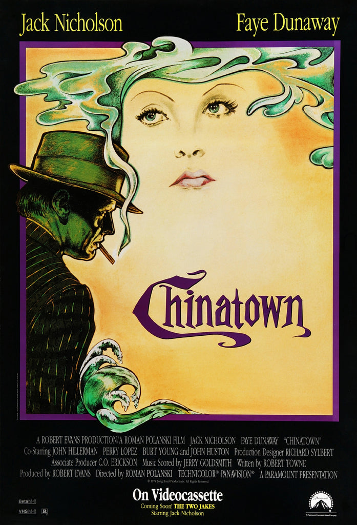 An original movie poster for the film Chinatown
