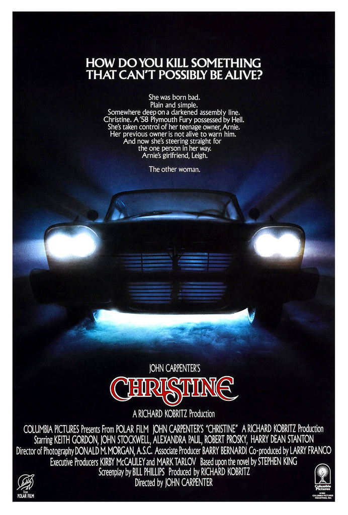 An original movie poster for the Stephen King film Christine