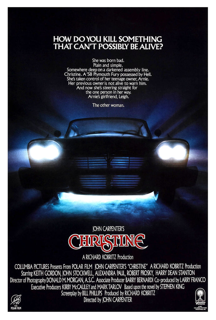 An original movie poster for the John Carpenter film Christine