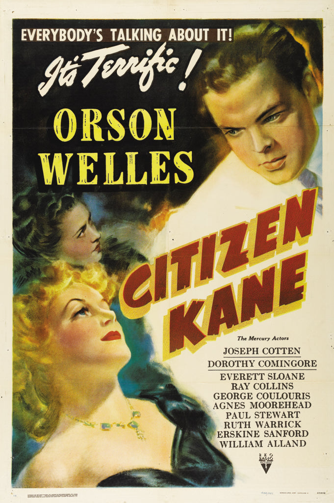 An original movie poster for the Orson Welles film Citizen Kane