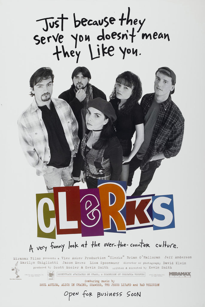 An original movie poster for the film Clerks