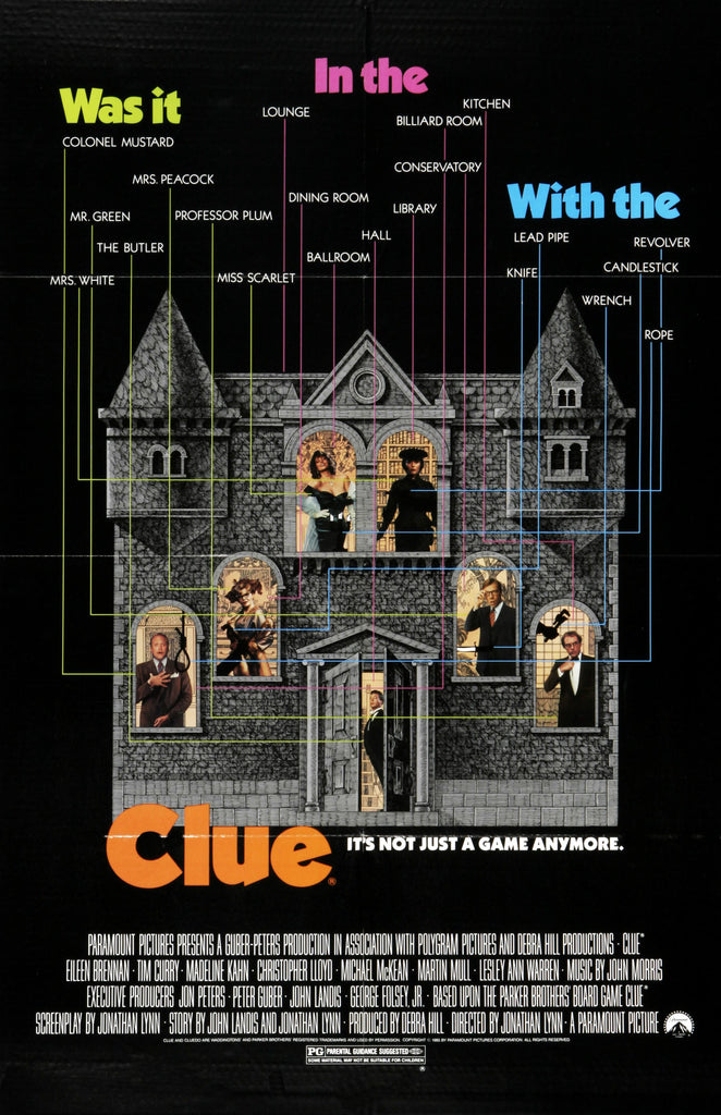 An original movie poster for the film Clue