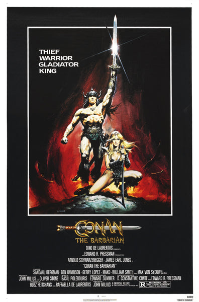 An original movie poster for the film Conan The Barbarian