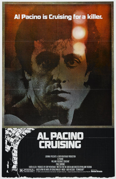An original movie poster for the Al Pacino film Cruising