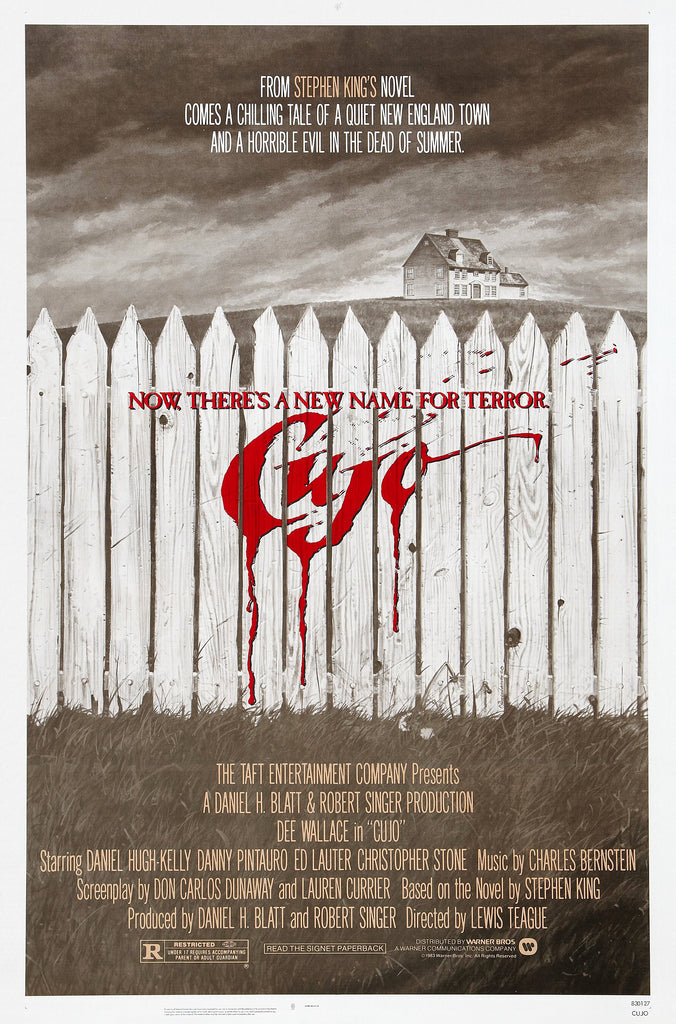 An original movie poster for the Stephen King film Cujo