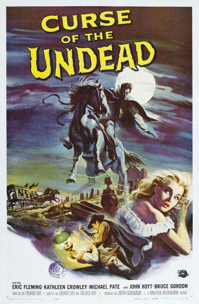 An original movie poster for the film Curse of the Undead