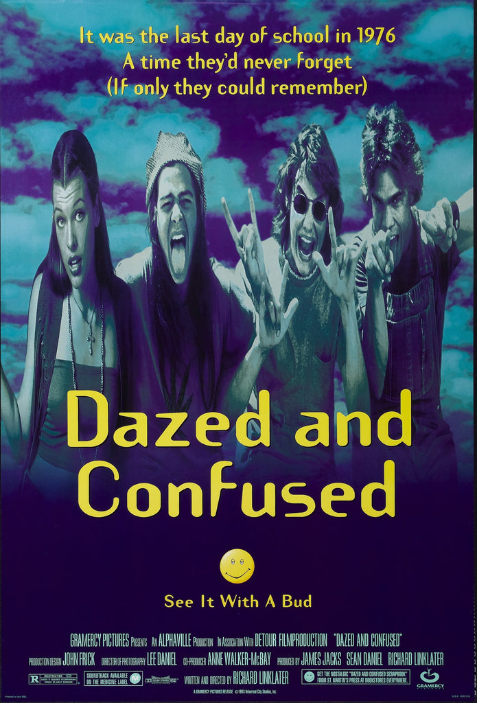 An original movie poster for the film Dazed and Confused