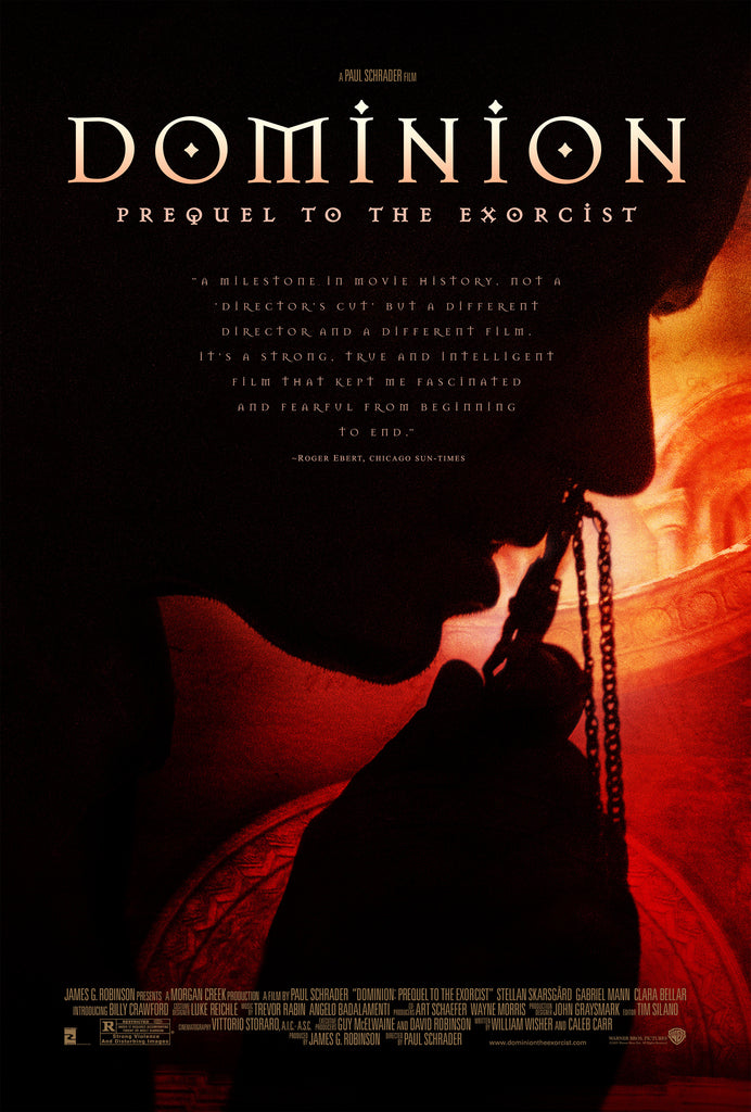 An original movie poster for the film Dominion Prequel to the Exorcist