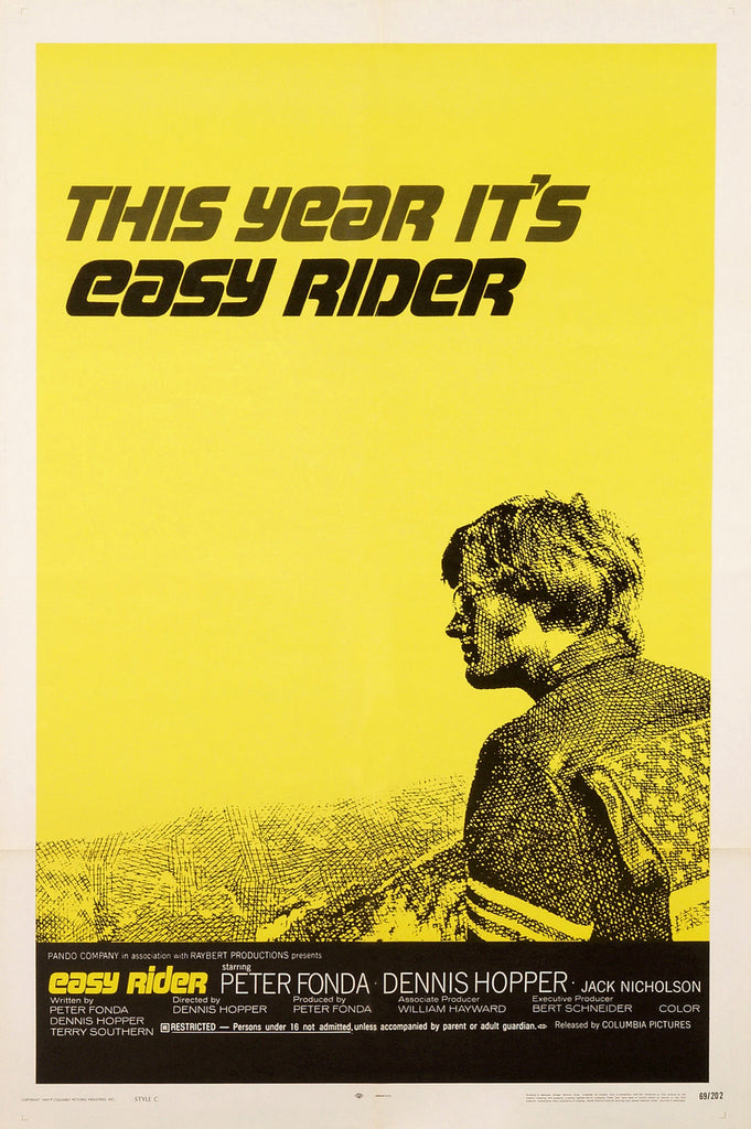 An original movie poster for the film Easy Rider