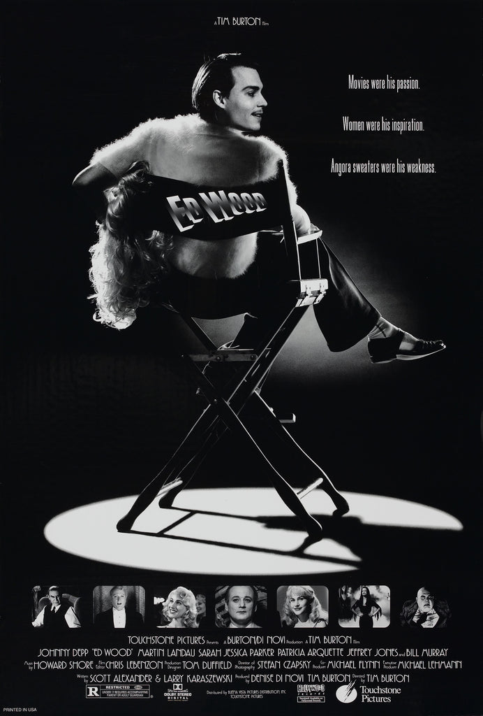 An original movie poster for the film Ed Wood