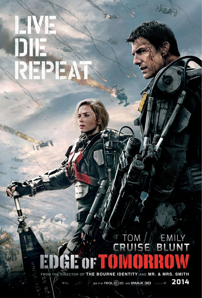 An original movie poster for the film Edge of Tomorrow / Live Die Repeat