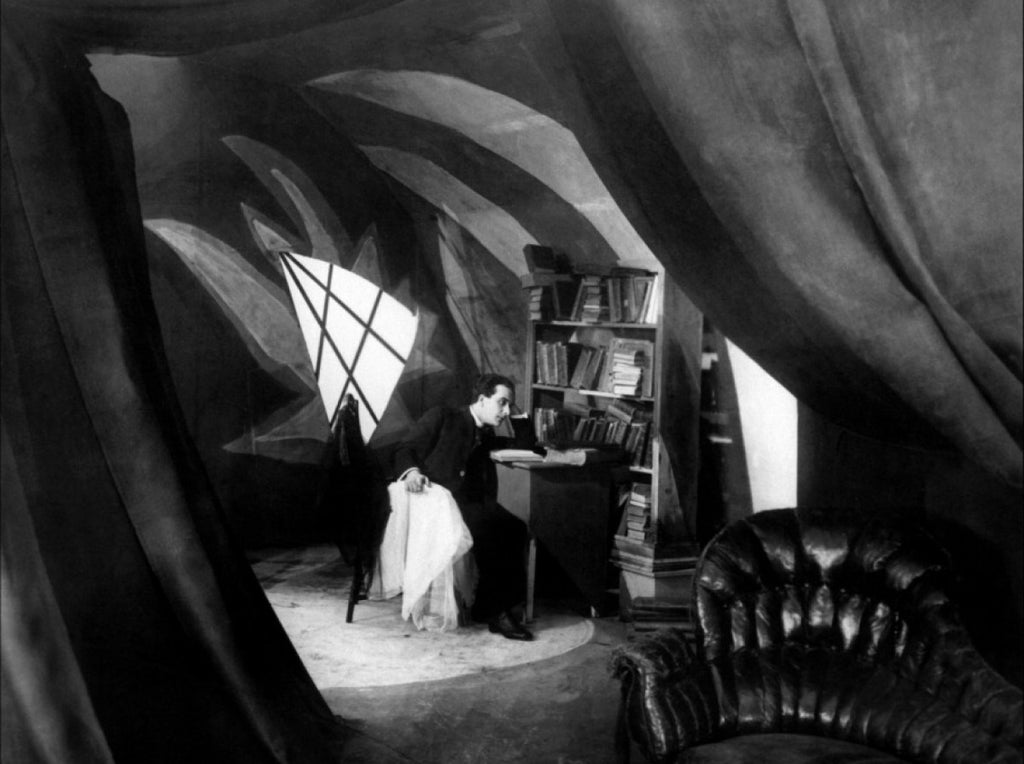 A film still from the movie The Cabinet of Dr. Caligari