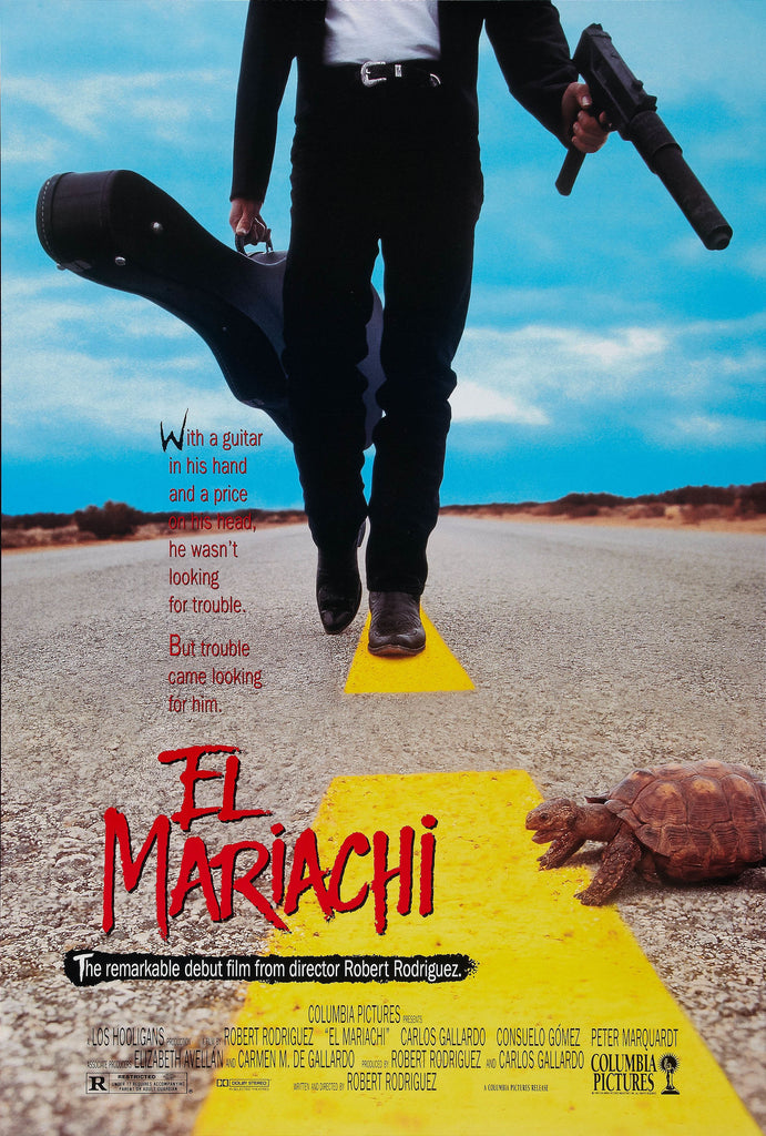 An original movie poster for the film El Mariachi