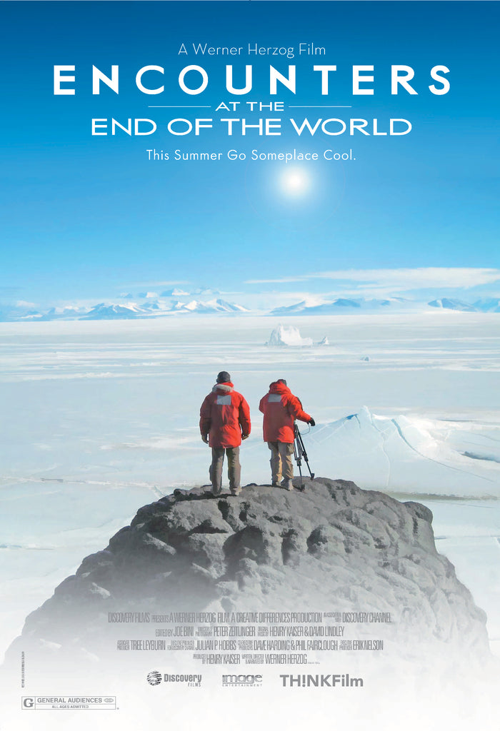 An original movie poster for the film Encounters at the End of the World