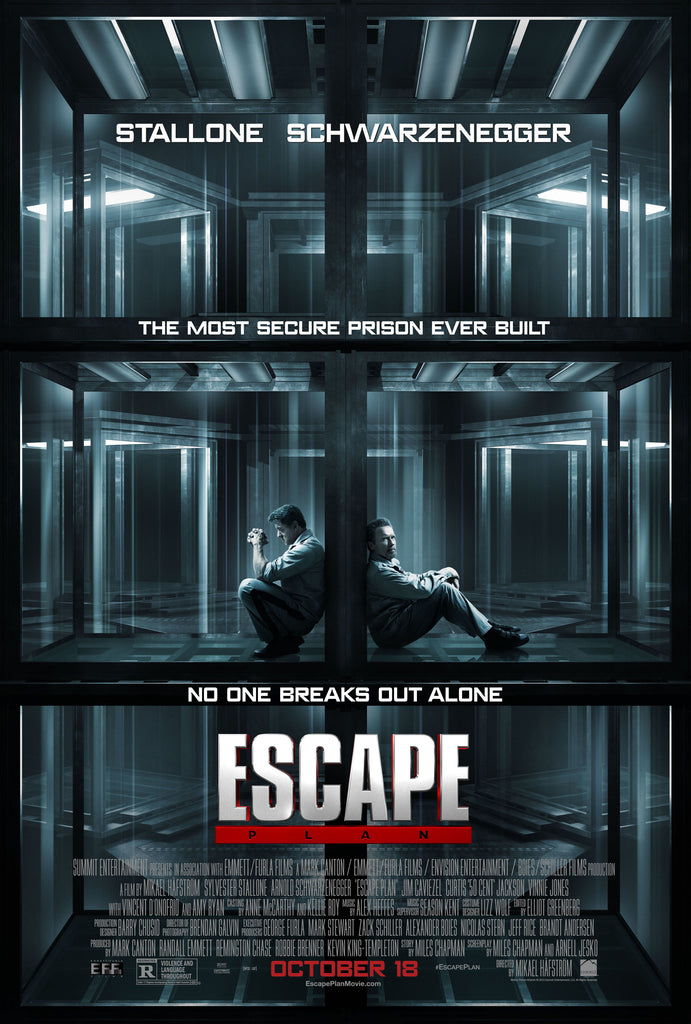An original movie poster for the film Escape Plan