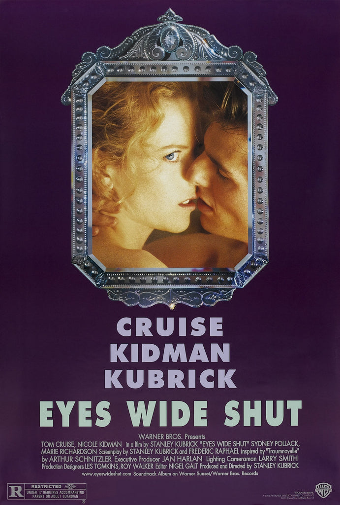 An original movie poster for the film Eyes Wide Shut