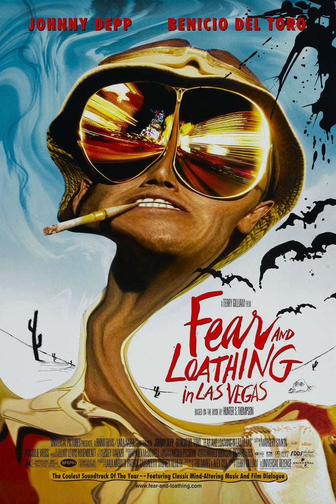 An original movie poster for the film Fear and Loathing In Las Vegas