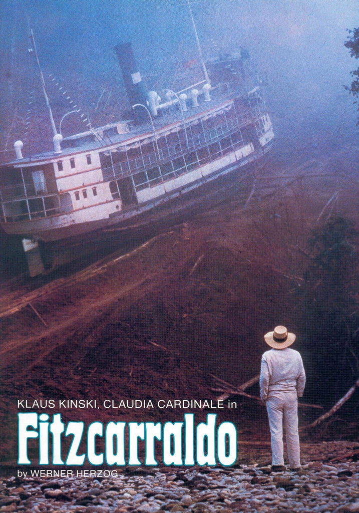 An original movie poster for the film Fitzcarraldo