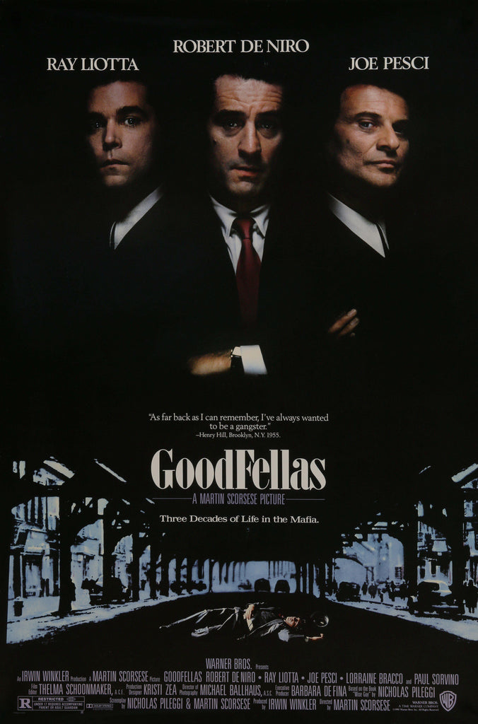 An original movie poster for the film Goodfellas