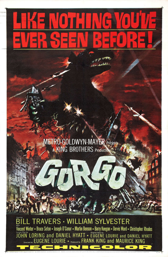 An original movie poster for the film Gorgo