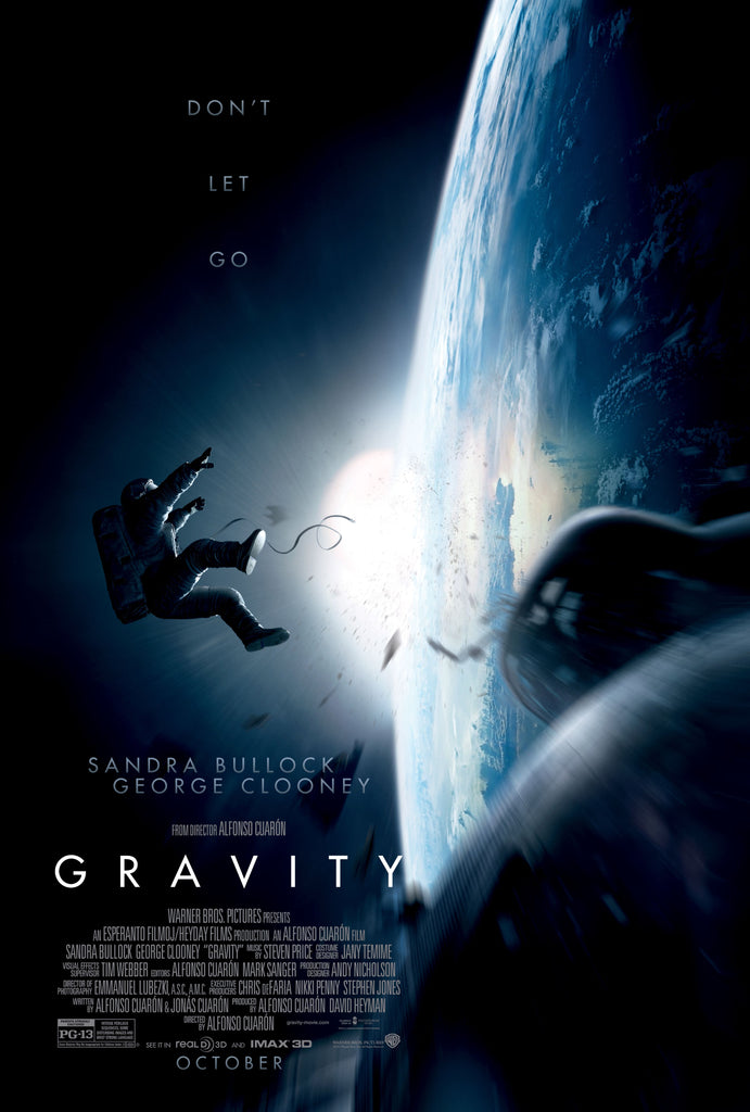 An original movie poster for he film Gravity