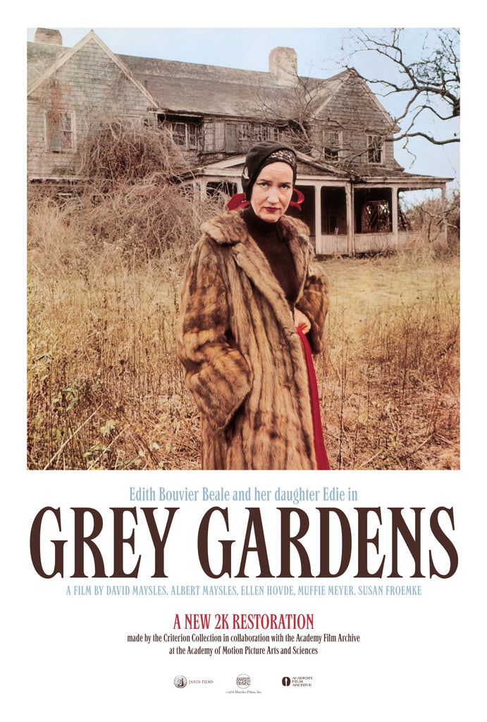 An original movie poster for the film Grey Gardens