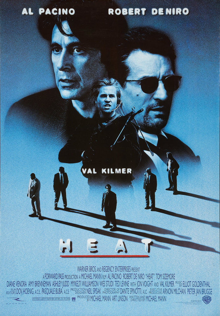 An original movie poster for the film Heat