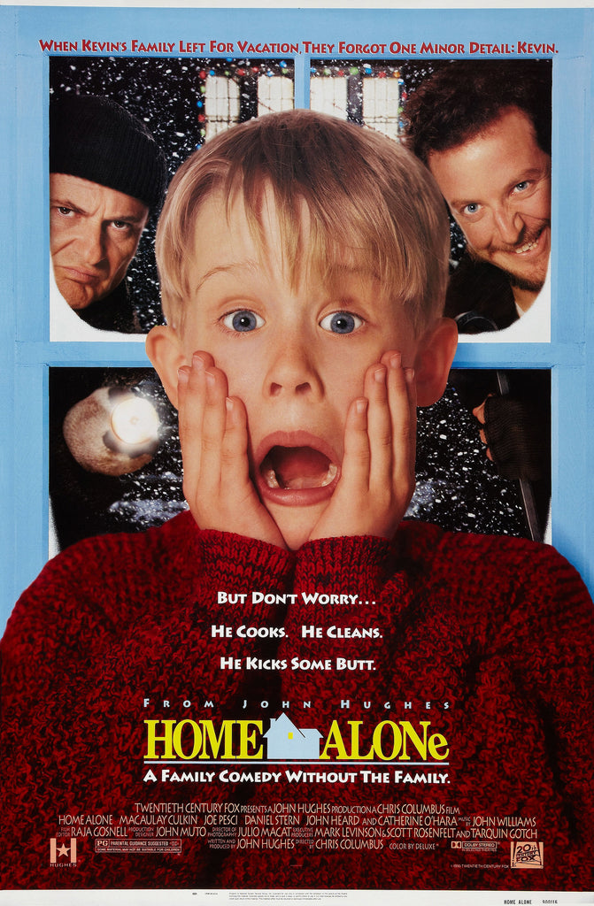 An original movie poster for the film Home Alone