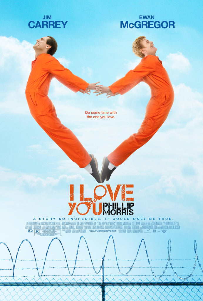 An original movie poster for the film I Love You Phillip Morris