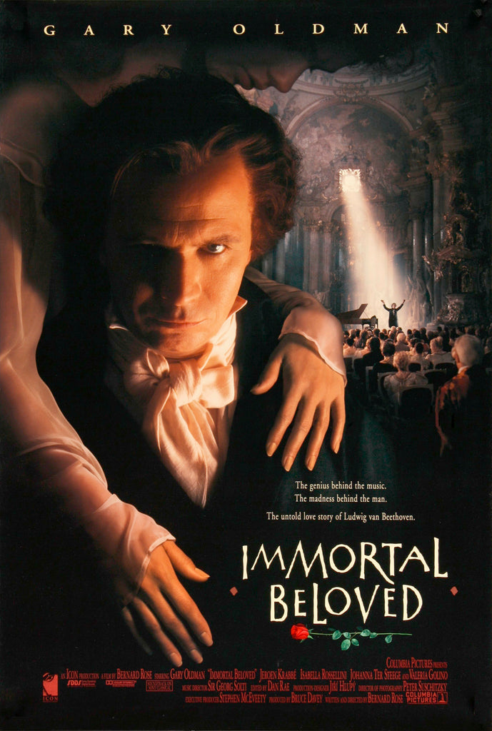 An original movie poster for the film Immortal Beloved