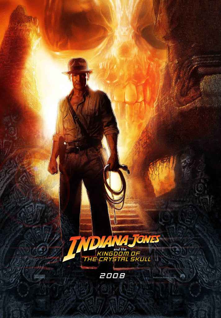 Drew Struzan's advance movie poster for Indiana Jones and the Kingdom of the Crystal Skull