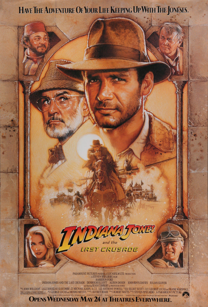 Drew Struzan's release poster for Indiana Jones and The Last Crusade