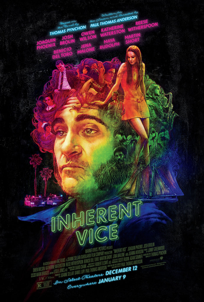An original movie poster for the film Inherent Vice