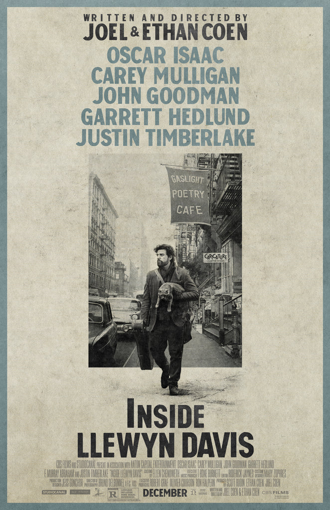 An original movie poster for the Coen Brothers film Inside Llewyn Davis