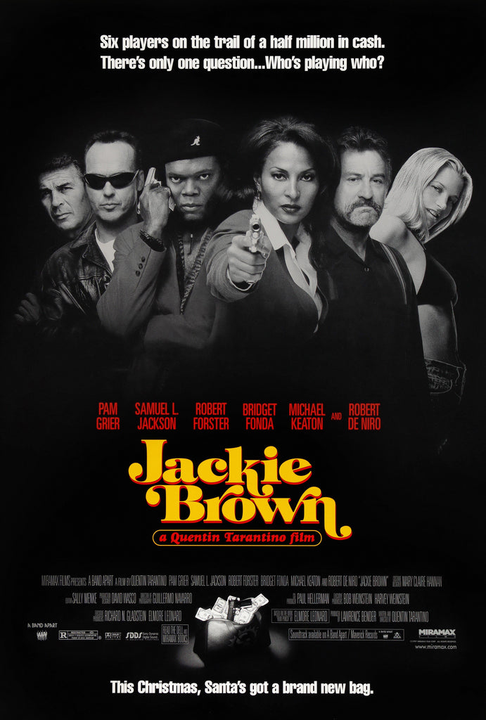 An original movie poster for the Quentin Tarantino film Jackie Brown